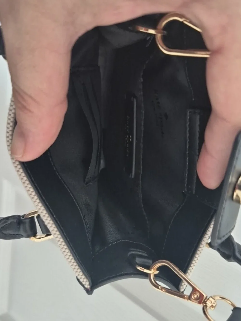Nwt kate spade Black & Cream Mini Crossbody Tote